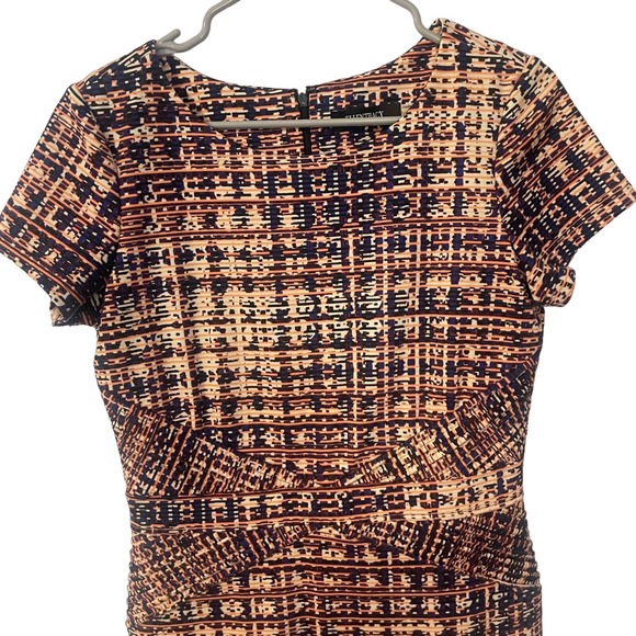 NORDSTROM ELLEN TRACY TWEED PRINT PONTE SHEATH DRESS SIZE 8 - Picture 8 of 10